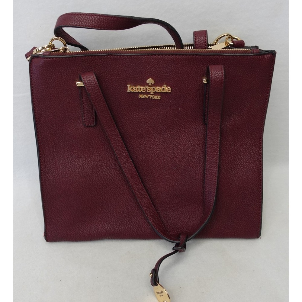 Kate Spade Maroon Leather Bag Small WOMENS